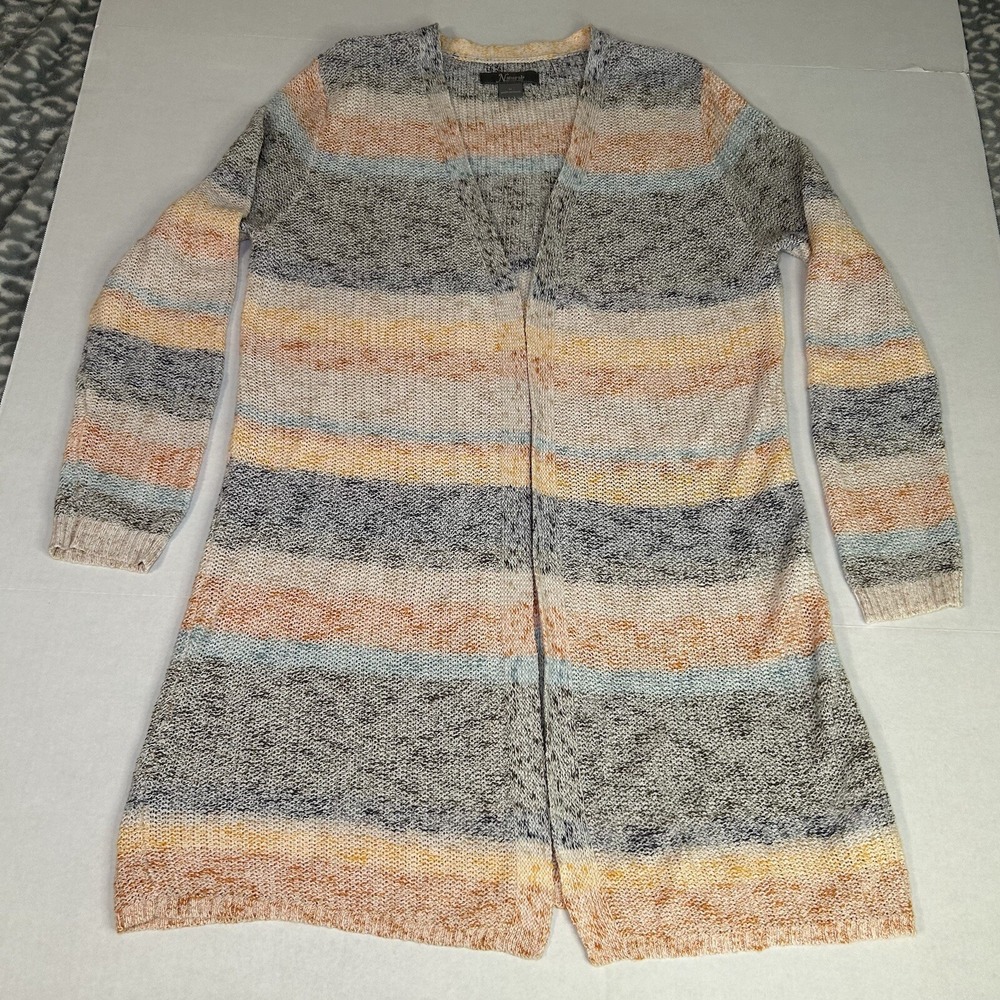 Natural Reflections Cardigan Size M Women's Multi Color Lightweight Comfy Cozy‎